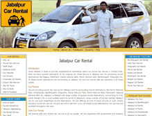 Tablet Screenshot of jabalpur-car-rental.com
